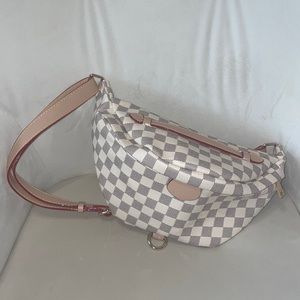 Checked crossbody purse